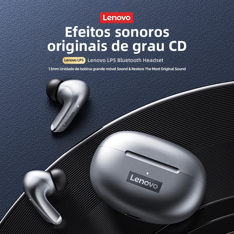 Fone Lenovo LP5 Original Fone 25 Loja 