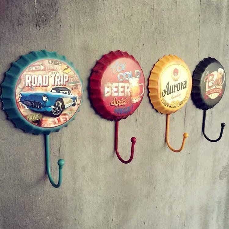 Gancho de Parede Retro Cerveja Decorativo Gancho de Parede Loja 