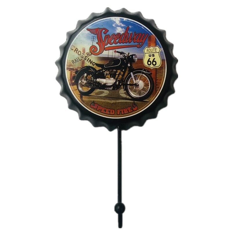 Gancho de Parede Retro Cerveja Decorativo Gancho de Parede Loja Moto 10x17cm 