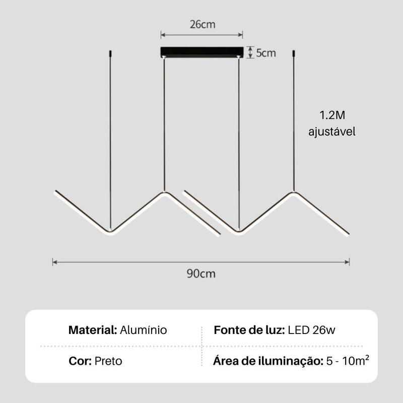 Pendente Minimalista LED - Veneto Pendente Minimalista LED - Veneto Loja 