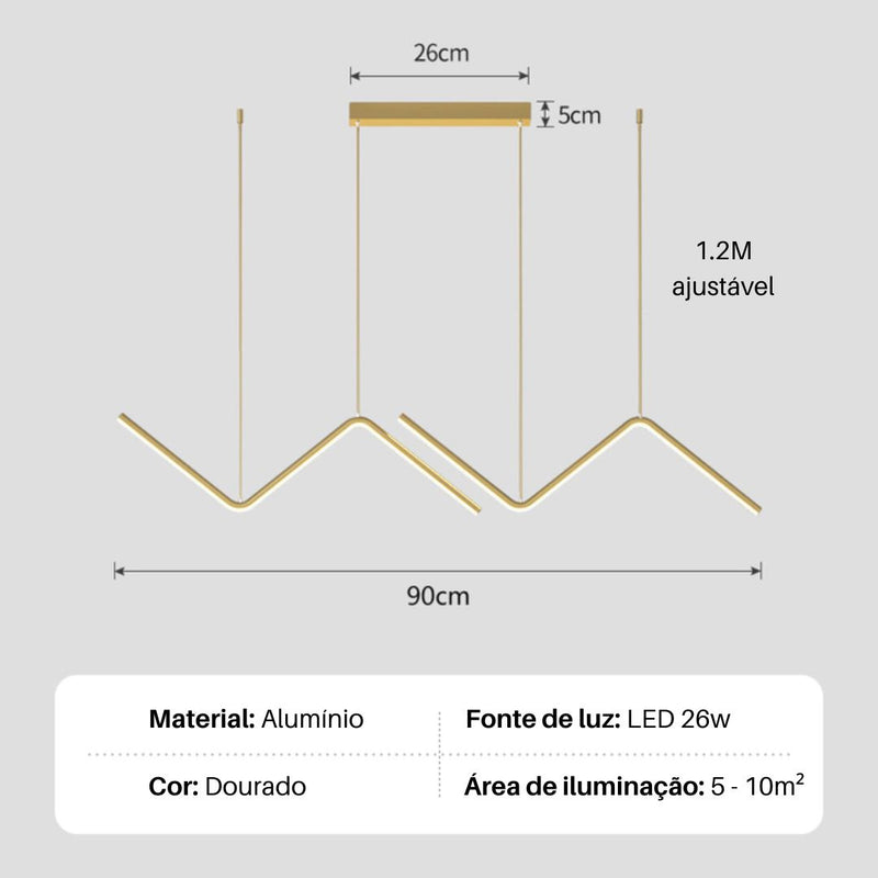 Pendente Minimalista LED - Veneto Pendente Minimalista LED - Veneto Loja 