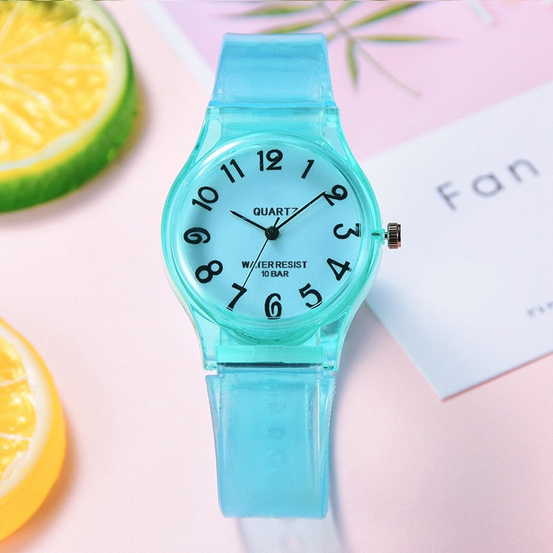 Relógio Feminino Analógico em Silicone Lovely DaMina Store Azul China No