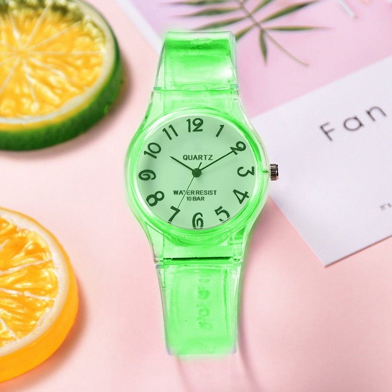 Relógio Feminino Analógico em Silicone Lovely DaMina Store Verde China No