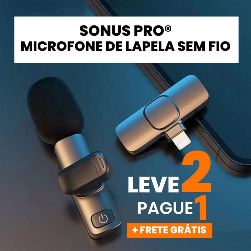 SonusPro - Microfone de lapela sem fio | LEVE 2 PAGUE 1 Minha loja 